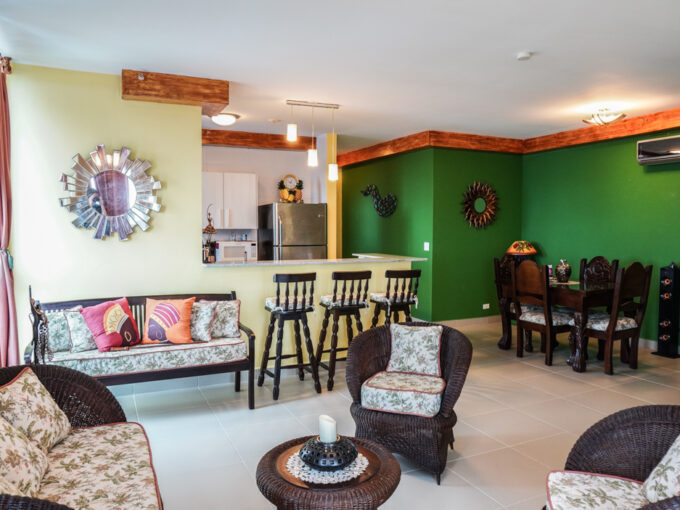 Oceanview apartment playa corona living space