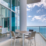 Image of balcony with ocean views in this penthouse in Gorgona