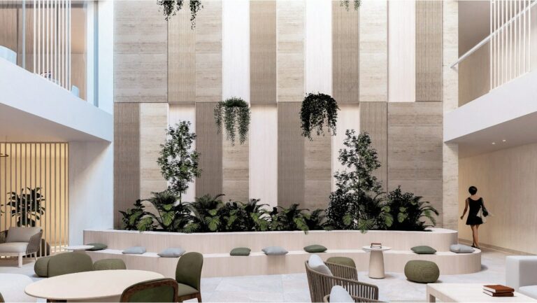 Lobby at this The Edge Marbella Panama condo for sale