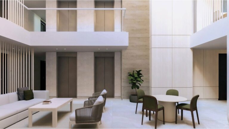Lobby at this The Edge Marbella Panama condo for sale