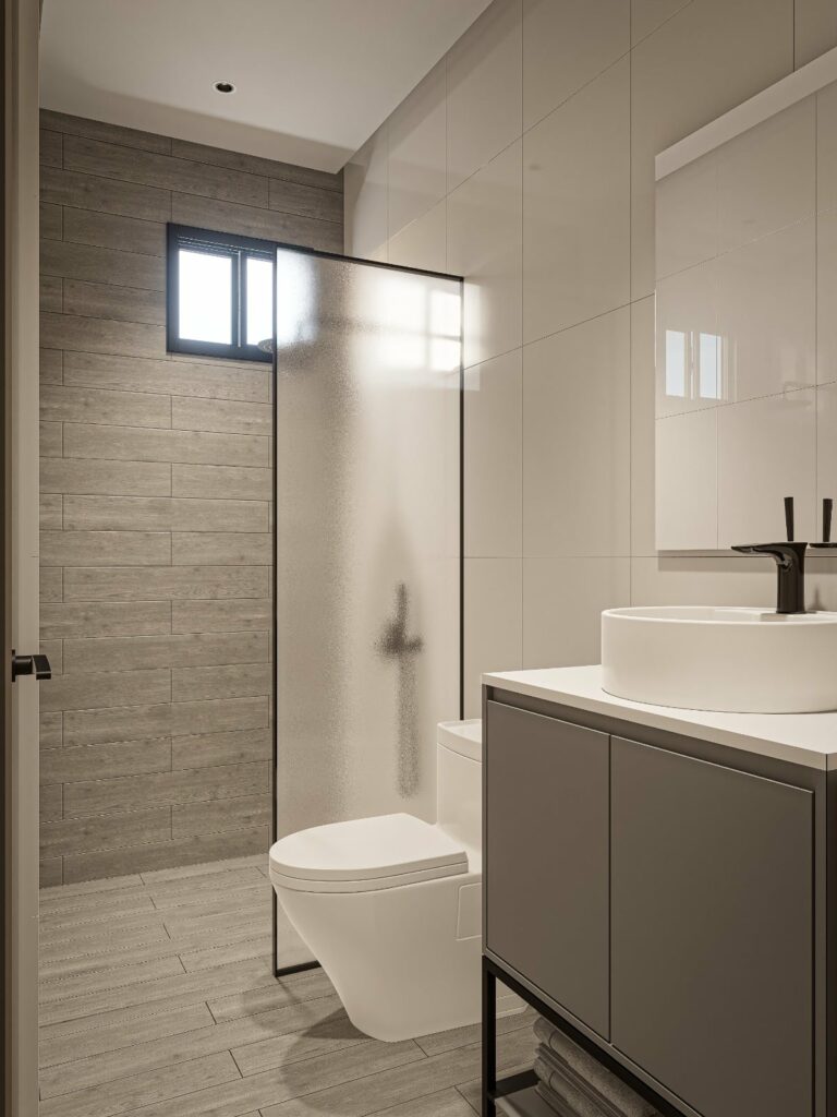 Bathroom at this The Edge Marbella Panama condo for sale