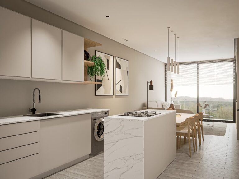 Kitchen at this The Edge Marbella Panama condo for sale