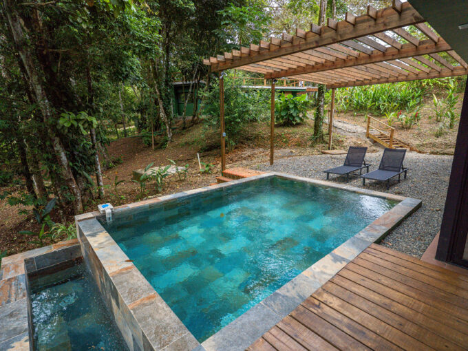 Image of the swimming pool in this home in Burn Brae Plantation in Bocas del Toro