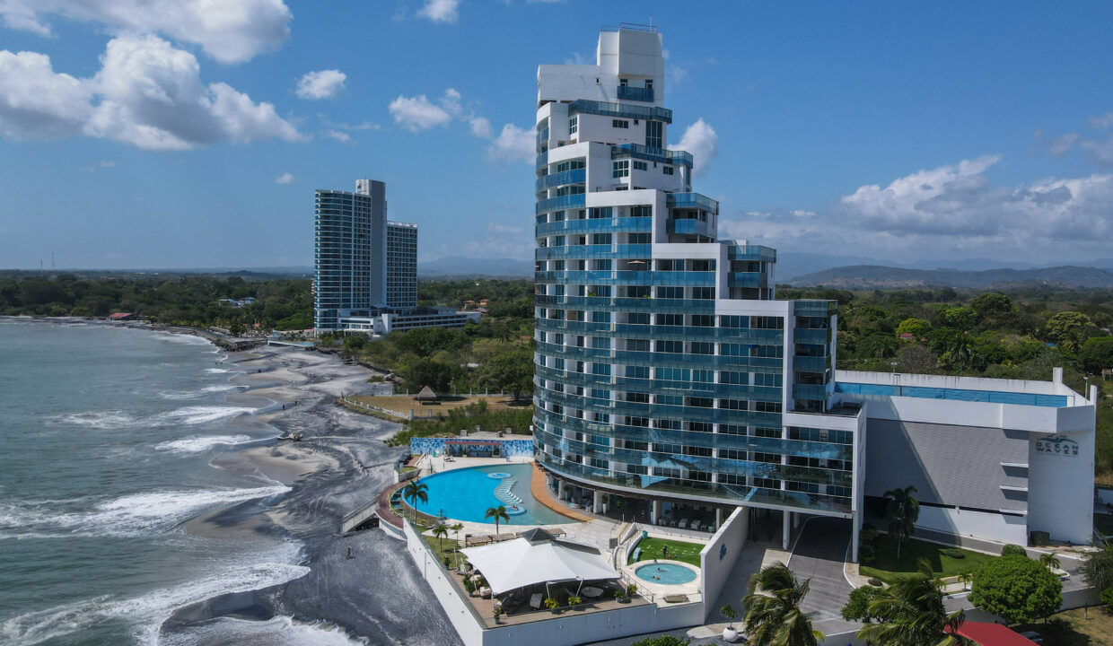 Oceanfront Ocean Waves Gorgona Panama condo for sale