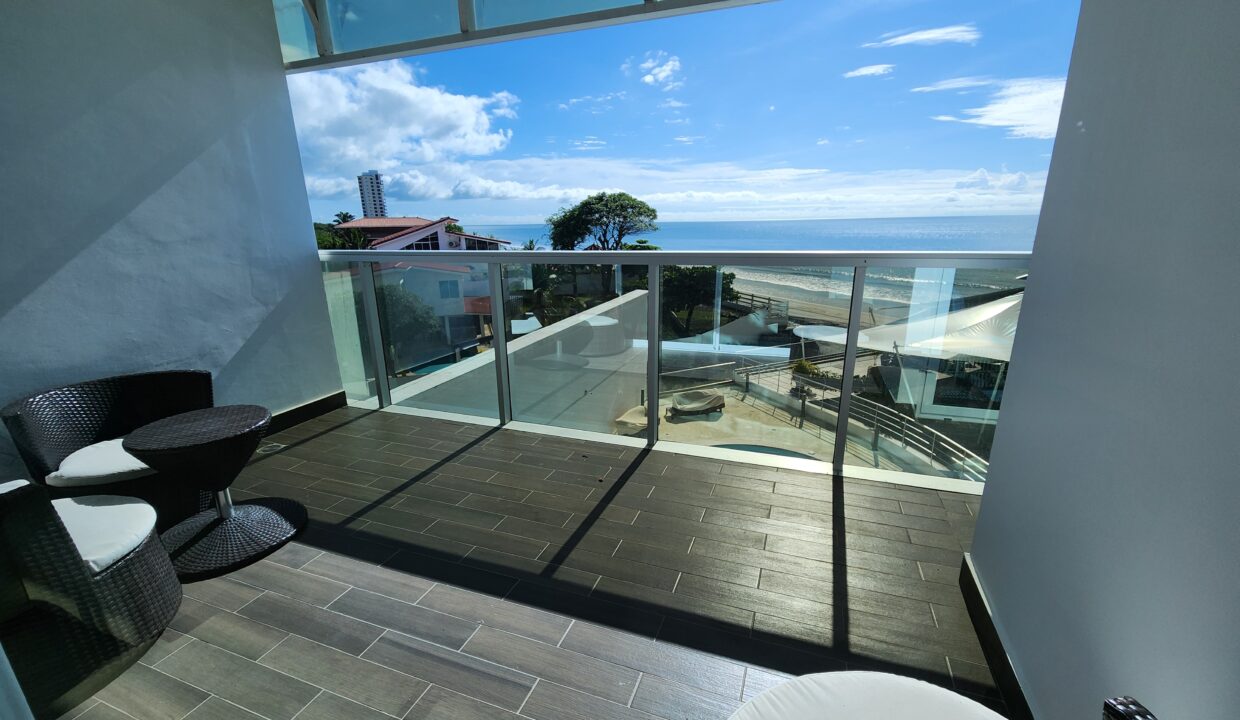 Oceanfront Ocean Waves Gorgona Panama condo for sale