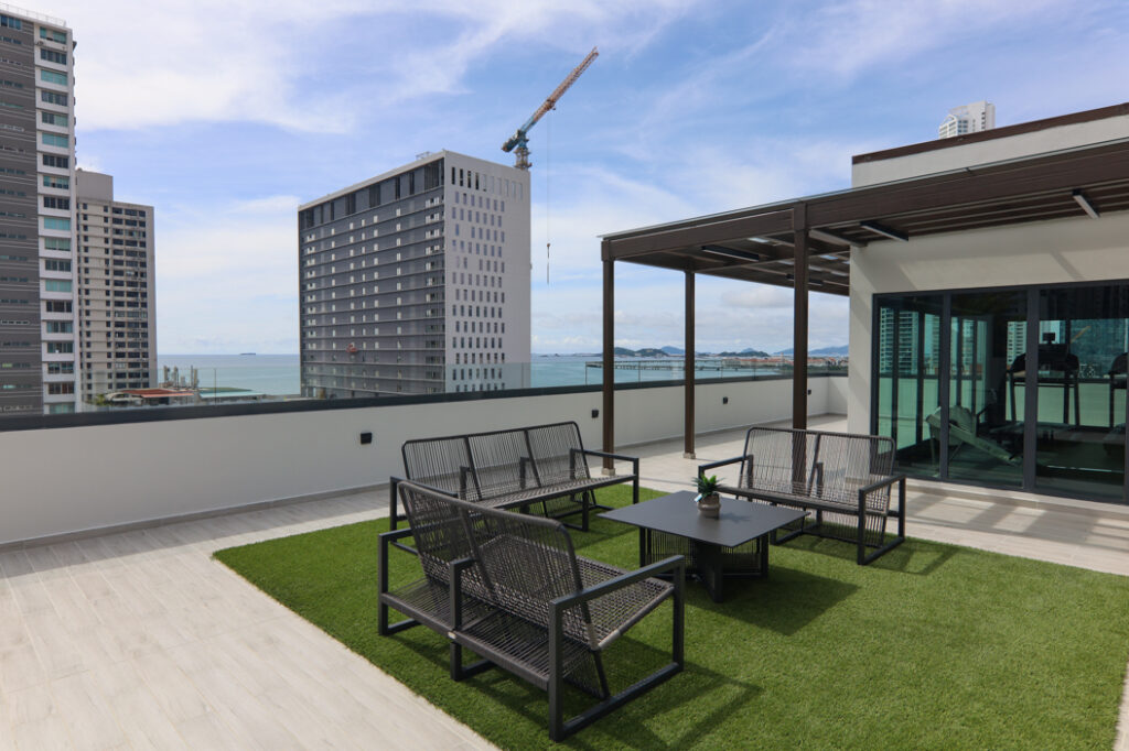 Image of grass section in this condo in Alexa