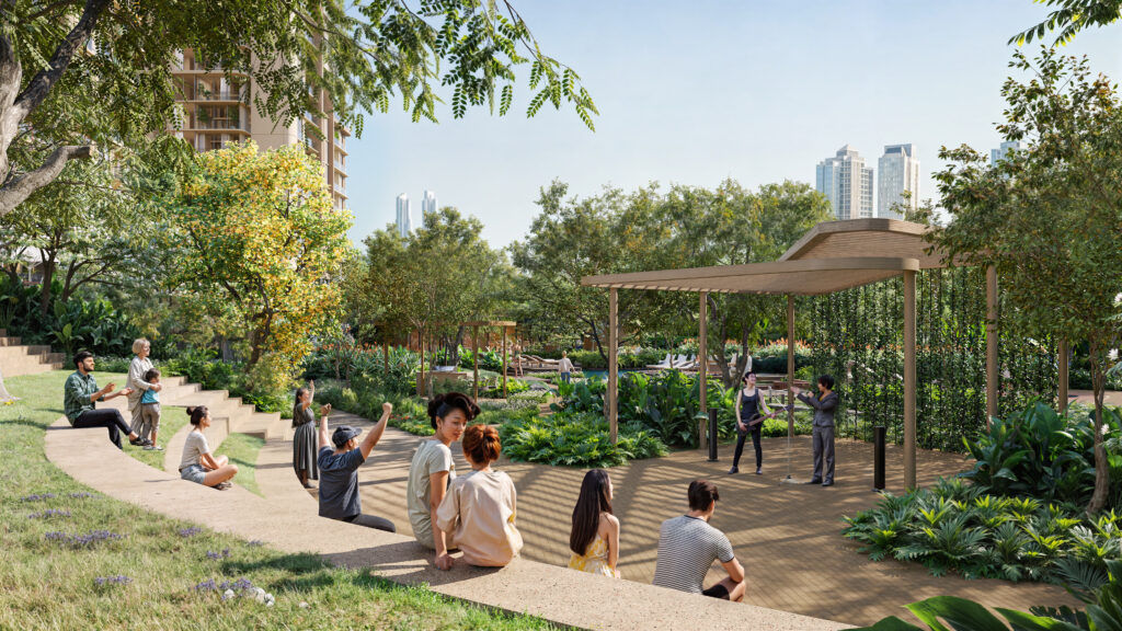 Image of garden area in this condo in Bosco Di Santa Maria