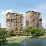 Image of the views of the lake and golf course in this condo in Bosco Di Santa Maria