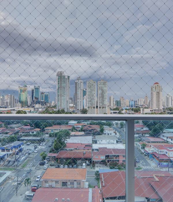 Image of the city views from the balcony in this Remodeled Condo for Sale