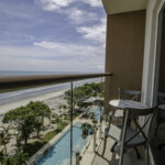 Image of balcony with ocean views in this condo in Surfside Playa Caracol