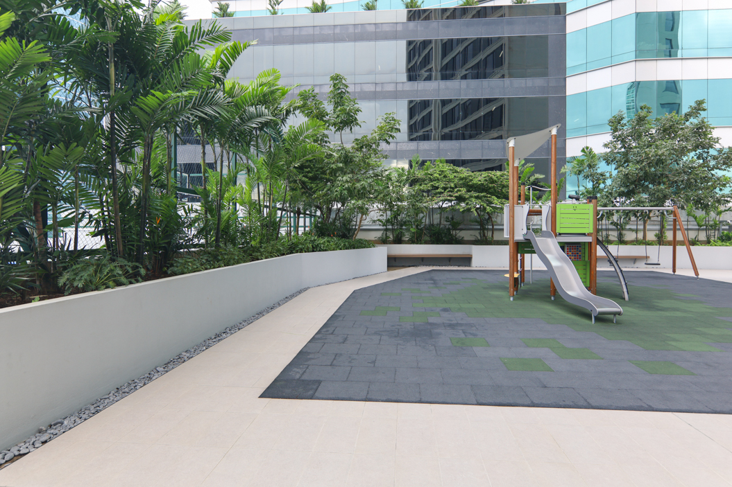 Outdoor playground at upper east tower costa del este Panama