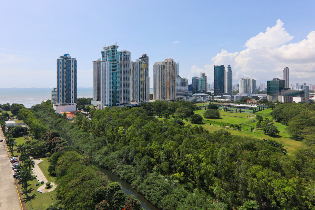 Greenery in Costa del Este from this condo for sale in Park Lane