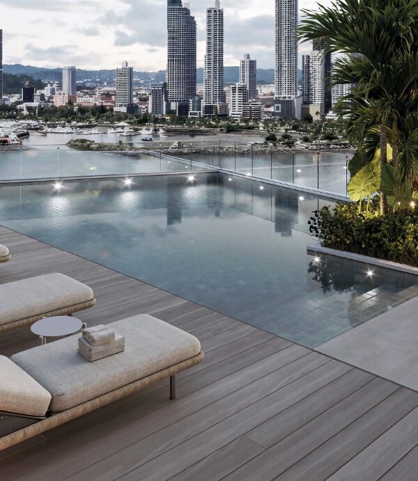 Image of swimming pool in this Model C Condo for Sale at Aquapoint, Punta Paitilla