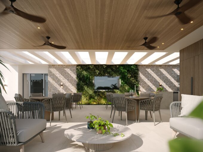 Image of terrace in this Model C condo for sale in Luxor 500