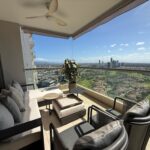 Image of balcony with green views in this Luxury 3 Bedroom Condo for Rent in Green Garden