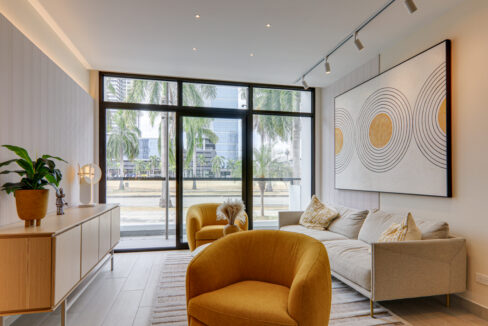 Living room in this Nogal Condo for sale