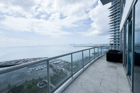 Image of balcony with ocean views in this condo for sale in Sky