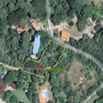 Image of drone view with location of this lot for sale in Santa Clara