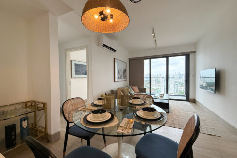 Image of dining space with table and chairs in this condo for sale in Balcony