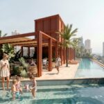 Large swimming pool with spacious covered bohio in Vibe