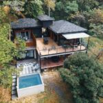 Large two story property with swimming pool, terraces and surrounding green views in Isla Saboga