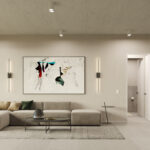 A19 Cincuentenario one bedroom condo living room in Coco del Mar