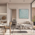 One bedroom condo with balcony living room at Awa River