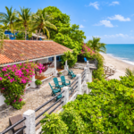 Views of the terrace and ocean from this home for sale in Playa Corona