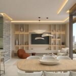 Selvatica penthouse living and dining area with open layout