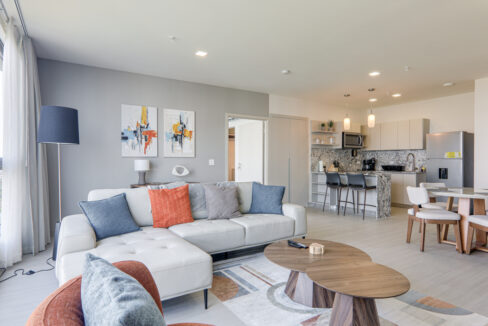 Living room in this condo for rent in Arcadia